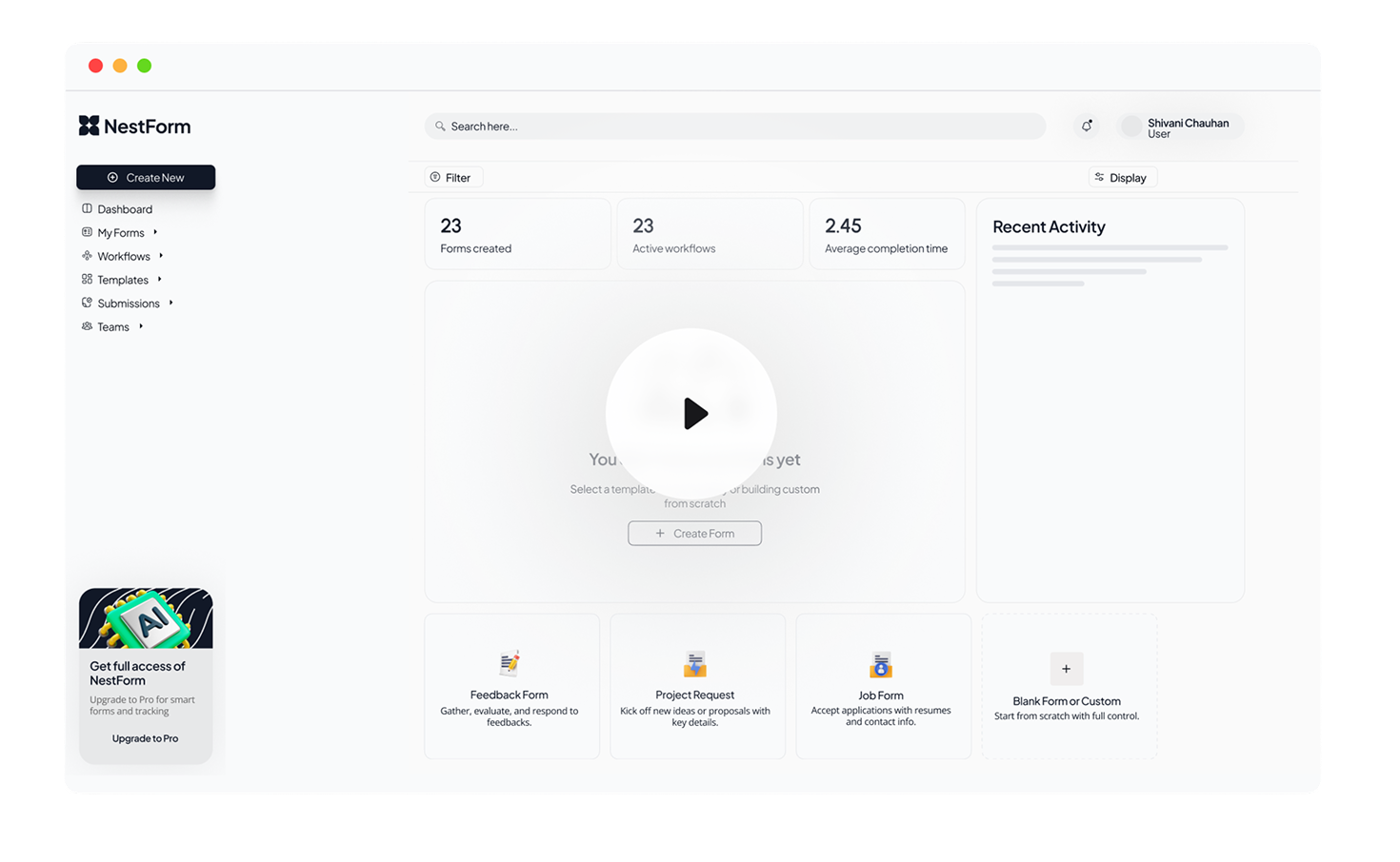 Build Your Forms in Minutes
